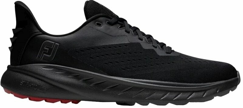 Pánske golfové topánky Footjoy Flex XP Mens Golf Shoes Black/Red 40,5