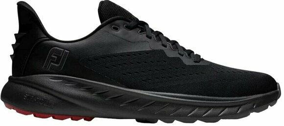 Golfsko til mænd Footjoy Flex XP Mens Golf Shoes Black/Red 40,5 - 1