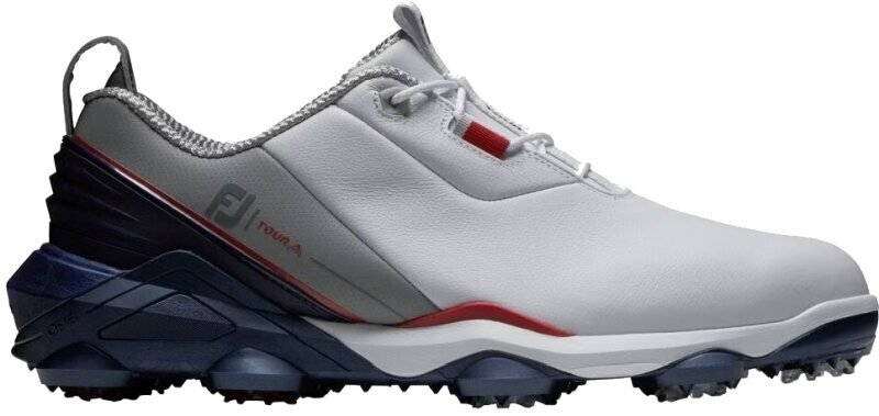 Golfskor för herrar Footjoy Tour Alpha Mens Golf Shoes White/Navy/Grey 42,5