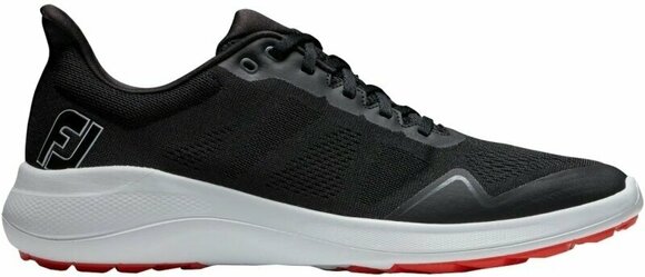 Pánske golfové topánky Footjoy Flex Mens Golf Shoes Black/White/Red 40,5 Pánske golfové topánky - 1