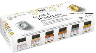Porcelænsmaling Kreul Classic Metallic Set Sæt med maling til glas og porcelæn Metallic 6 x 20 ml