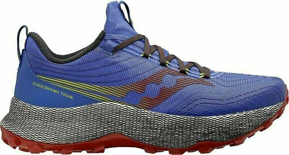 Trail running shoes Saucony Endorphin Trail Mens Shoes Blue Raz/Spice 44 Trail running shoes - 1