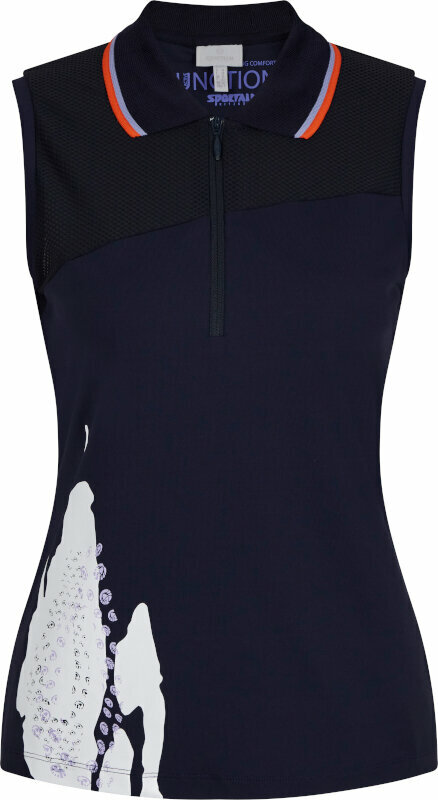 Polo košile Sportalm Gerda Womens Sleeveless Polo Shirt Deep Water 34