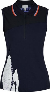 Polo Shirt Sportalm Gerda Womens Sleeveless Polo Shirt Deep Water 34 Polo Shirt - 1