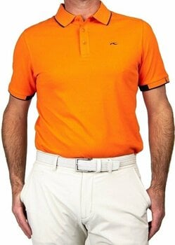 Риза за поло Kjus Mens Stan Polo S/S Orange 52 - 1