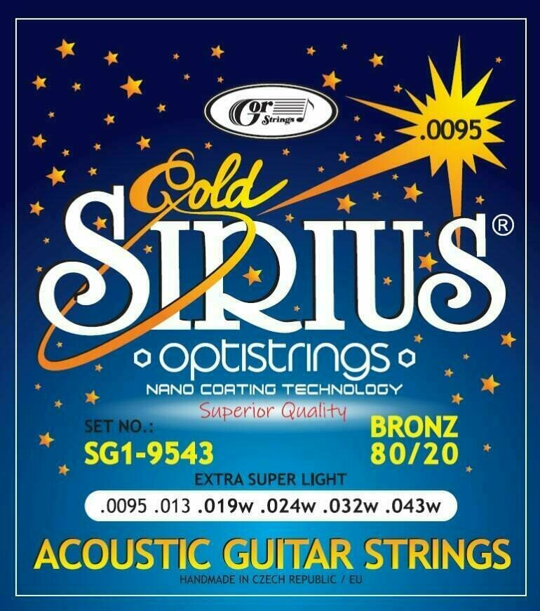 Snaren voor akoestische gitaar Gorstrings SIRIUS Gold SG1-9543