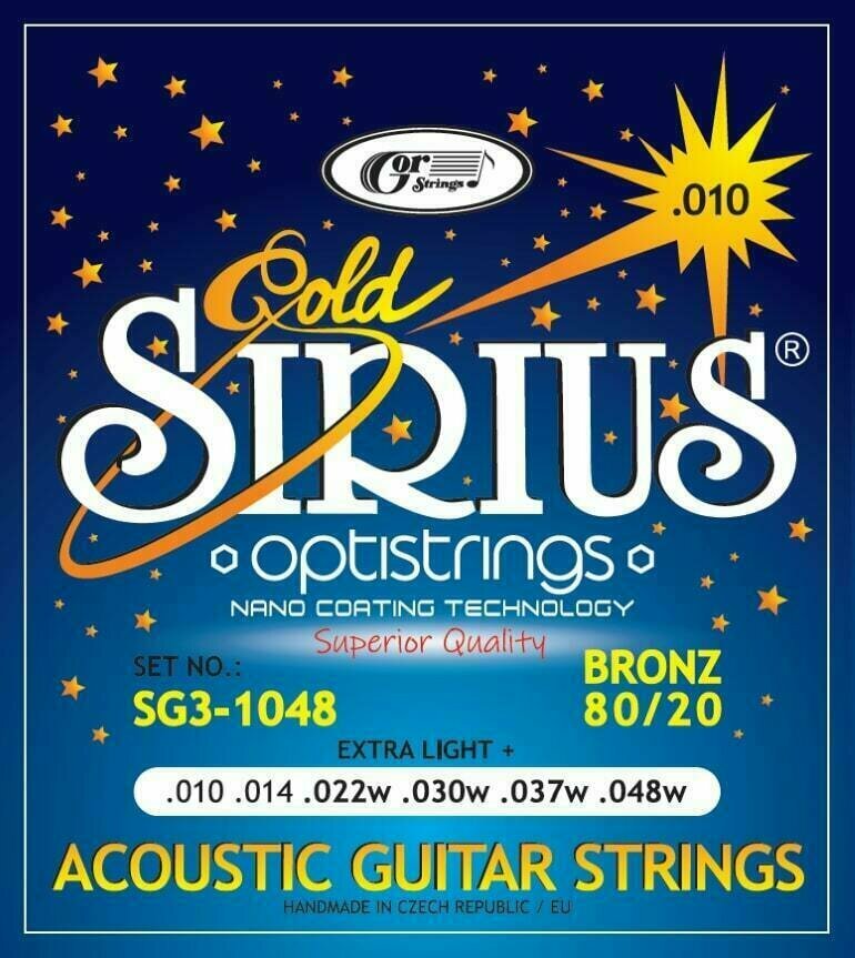 Snaren voor akoestische gitaar Gorstrings SIRIUS Gold SG3-1048