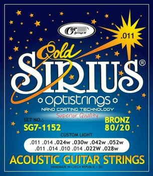Saiten für Akustikgitarre Gorstrings SIRIUS Gold SG7-1152 - 1