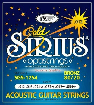 Struny pro akustickou kytaru Gorstrings SIRIUS Gold SG5-1254 - 1