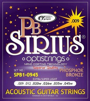 Struny do gitary akustycznej Gorstrings Sirius SPB1-0945 - 1