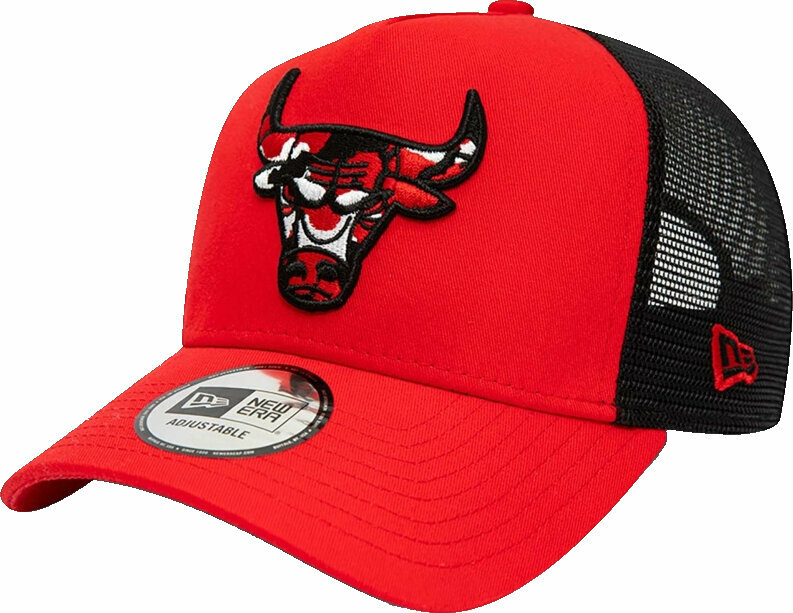 Baseball sapka Chicago Bulls 9Forty AF Trucker NBA Team Camo Infill Red UNI Baseball sapka