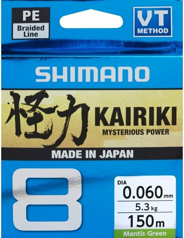 Fiskelina Shimano Kairiki 8 Mantis Green 0,16 mm 10,3 kg 150 m
