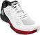 Chaussures de tennis pour hommes Wilson Rush Pro Ace Mens Tennis Shoe White/Black/Poppy Red 42 Chaussures de tennis pour hommes