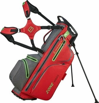 Sac de golf Bennington Zone Stand Bag Red/Canon Grey/Yellow Sac de golf - 1
