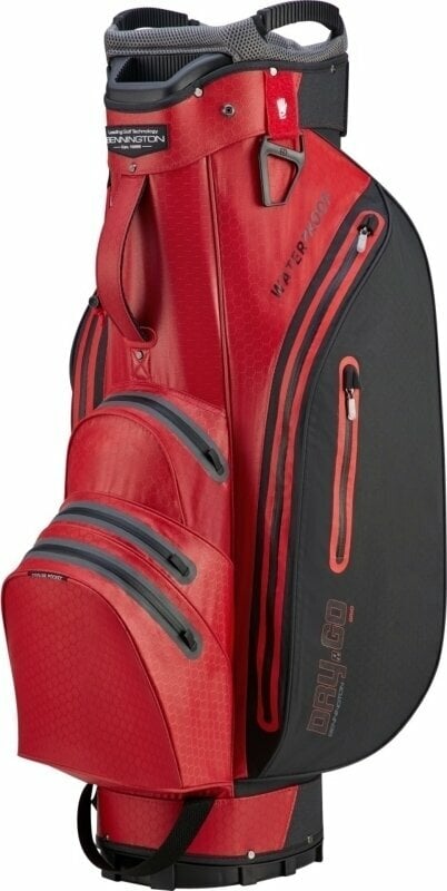 Bennington Grid Orga Cart Bag Red/Grey/Black Geanta pentru golf