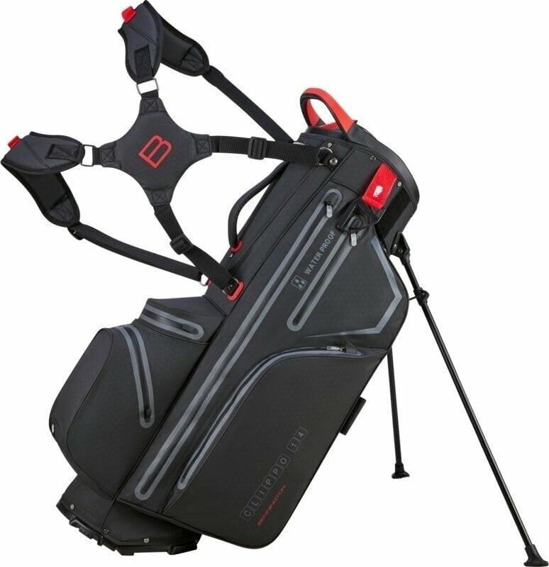 Golfbag Bennington Clippo Stand Bag Black/Red Golfbag