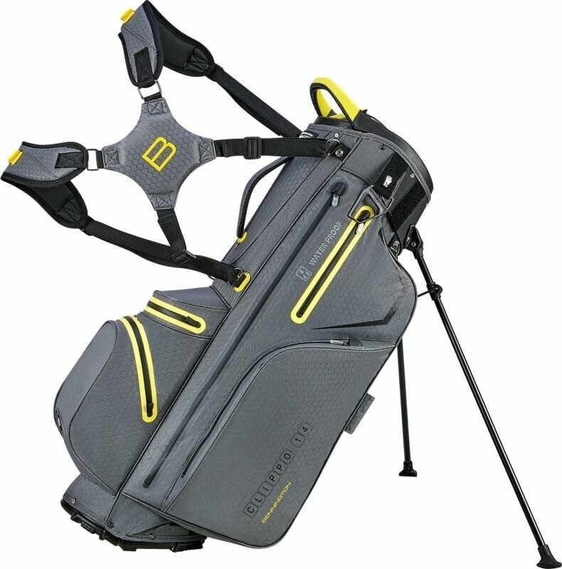 Golfbag Bennington Clippo Stand Bag Canon Grey/Yellow Golfbag