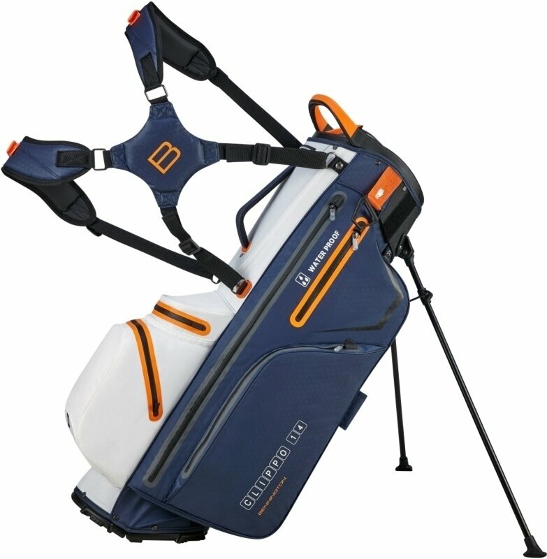 Bennington Clippo Stand Bag Navy/White/Orange Geanta pentru golf