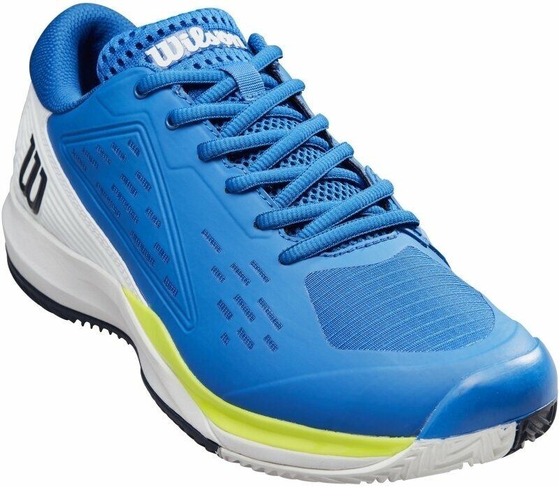 Спорт > Тенис > Обувки за тенис > Мъжки обувки Wilson Rush Pro Ace Clay Mens Tennis Shoe Lapis Blue /White/Safety Yellow 42 2/3