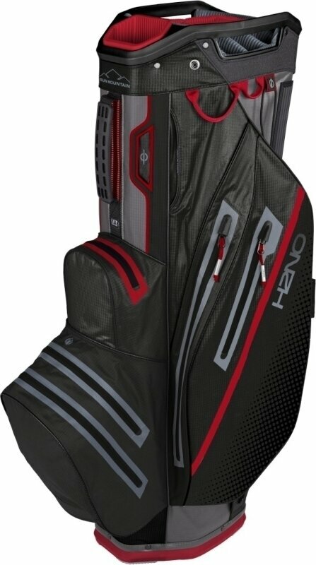 Saco de golfe Sun Mountain H2NO Cart Bag 2023 Nickel/Black/Red Saco de golfe