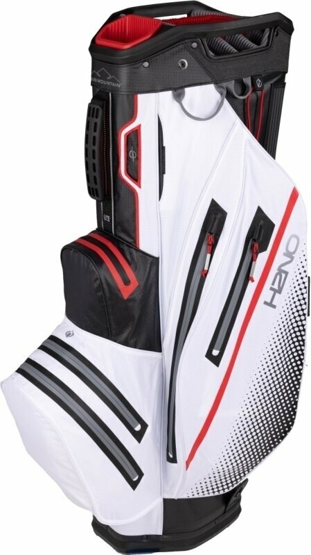 Golf torba Cart Bag Sun Mountain H2NO Cart Bag 2023 Black/White/Red Golf torba Cart Bag