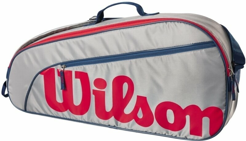 Tenisz táska Wilson Junior 3 Pack 3 Grey Eqt/Red Tenisz táska