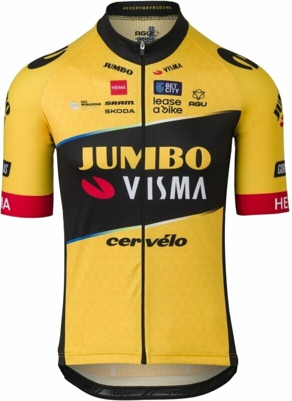 Cyklo-Dres Agu Replica Jersey SS Team Jumbo-Visma Men Yellow M Dres