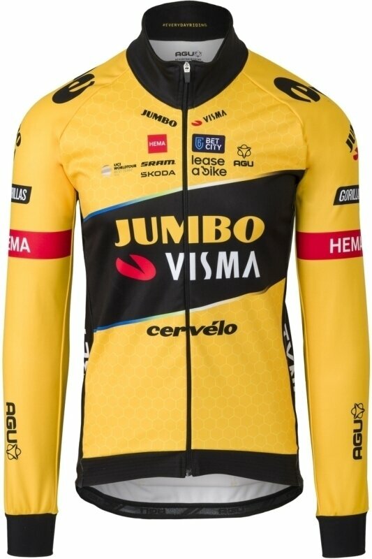 Mez kerékpározáshoz Agu Replica Jacket Team Jumbo-Visma Yellow S