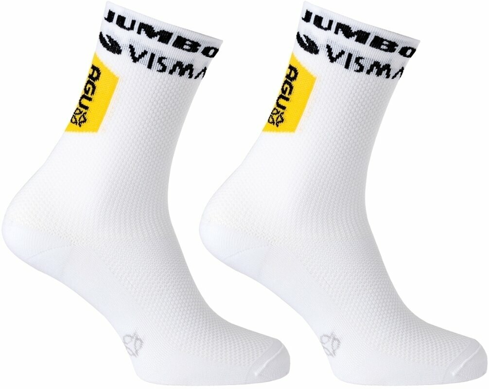 Cykelstrumpor Agu Socks Team Jumbo-Visma White 43-47 Cykelstrumpor