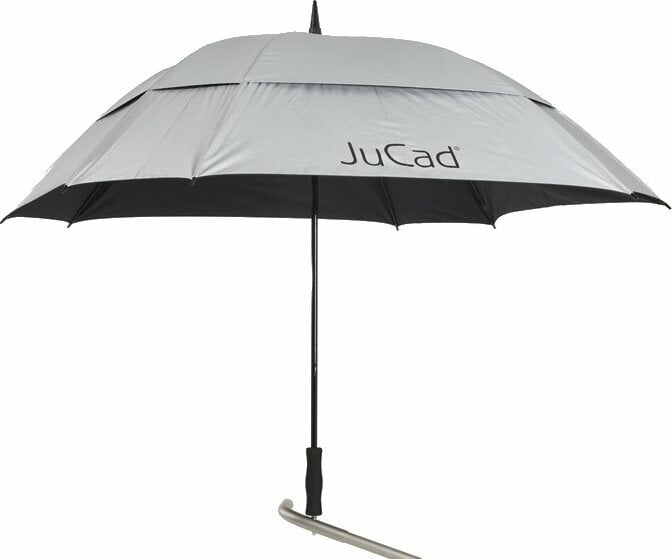 Regenschirm Jucad Telescopic Umbrella Windproof With Pin Silver