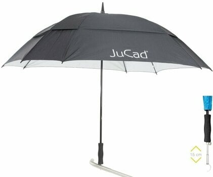 ombrelli Jucad Telescopic Umbrella Windproof With Pin Black - 1