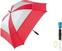 Чадър Jucad Telescopic Umbrella Windproof With Pin Red/Silver