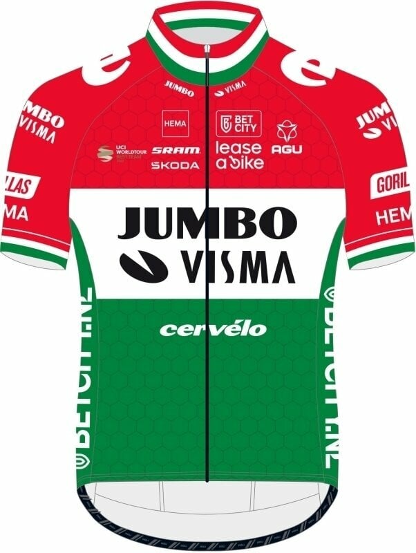 Agu JumboVisma SS Jersey Replica Men Hungarian Champion 2023 Cycling