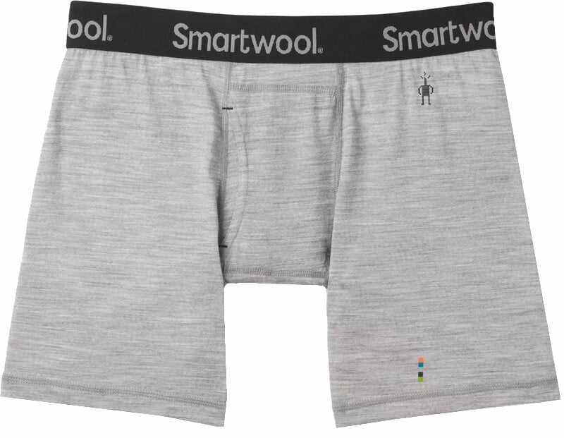 Thermal Underwear Smartwool Men's Merino Boxer Brief Boxed Light Gray Heather XL Thermal Underwear