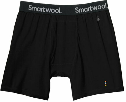 Thermal Underwear Smartwool Men's Merino Boxer Brief Boxed Black M Thermal Underwear - 1