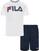 Fitness bielizeň Fila FPS1131 Man Jersey Pyjamas White/Blue L Fitness bielizeň