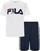 Sous-vêtements de sport Fila FPS1131 Man Jersey Pyjamas White/Blue M Sous-vêtements de sport