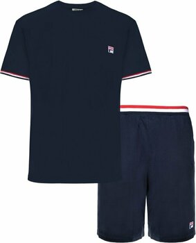 Roupa interior de fitness Fila FPS1135 Jersey Stretch T-Shirt / French Terry Pant Navy L Roupa interior de fitness - 1