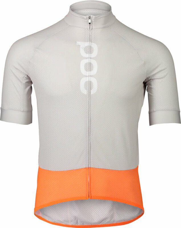 Cyklo-Dres POC Essential Road Logo Jersey Granite Grey/Zink Orange M Dres