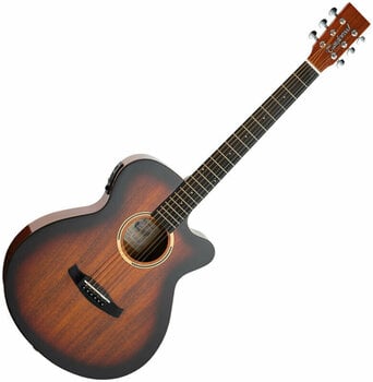 Dreadnought elektro-akoestische gitaar Tanglewood DBT SFCE SB G Thru Sunburst Gloss - 1