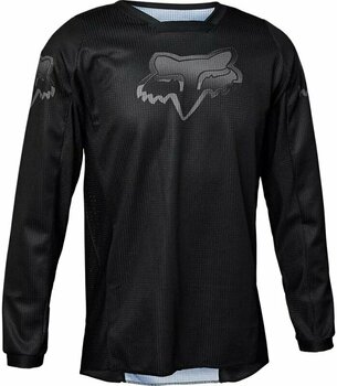 Maillot de motocross FOX Kids Blackout Jersey Black/Black M Maillot de motocross