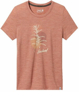 Camisa para exteriores Smartwool Women’s Sage Plant Graphic Short Sleeve Tee Slim Fit Copper Heather M Camisa para exteriores - 1