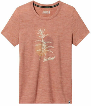 Udendørs T-shirt Smartwool Women’s Sage Plant Graphic Short Sleeve Tee Slim Fit Copper Heather L Udendørs T-shirt - 1