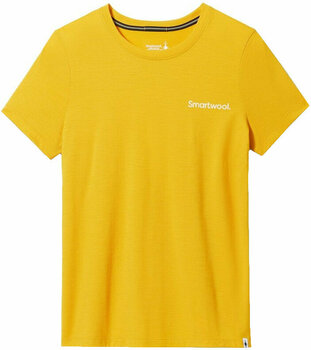 Friluftsliv T-shirt Smartwool Women's Explore the Unknown Graphic Short Sleeve Tee Slim Fit Honey Gold M Friluftsliv T-shirt - 1