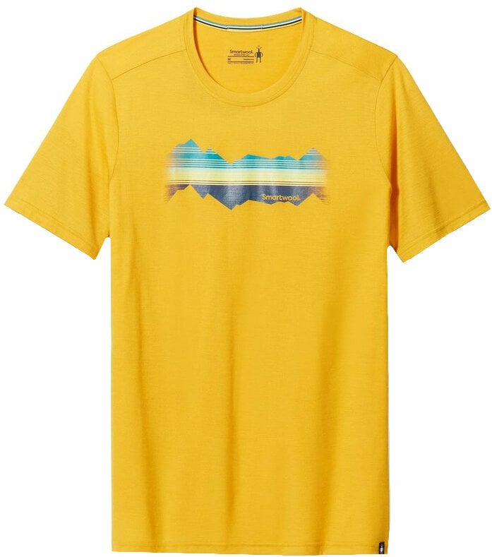 Udendørs T-shirt Smartwool Mountain Horizon Graphic Short Sleeve Tee Honey Gold S T-shirt