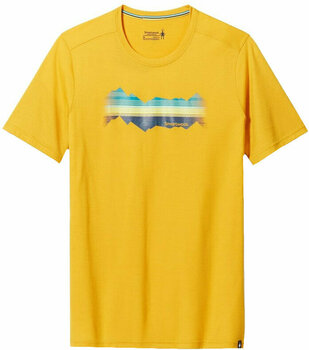 Camisa para exteriores Smartwool Mountain Horizon Graphic Short Sleeve Tee Honey Gold S Camiseta - 1