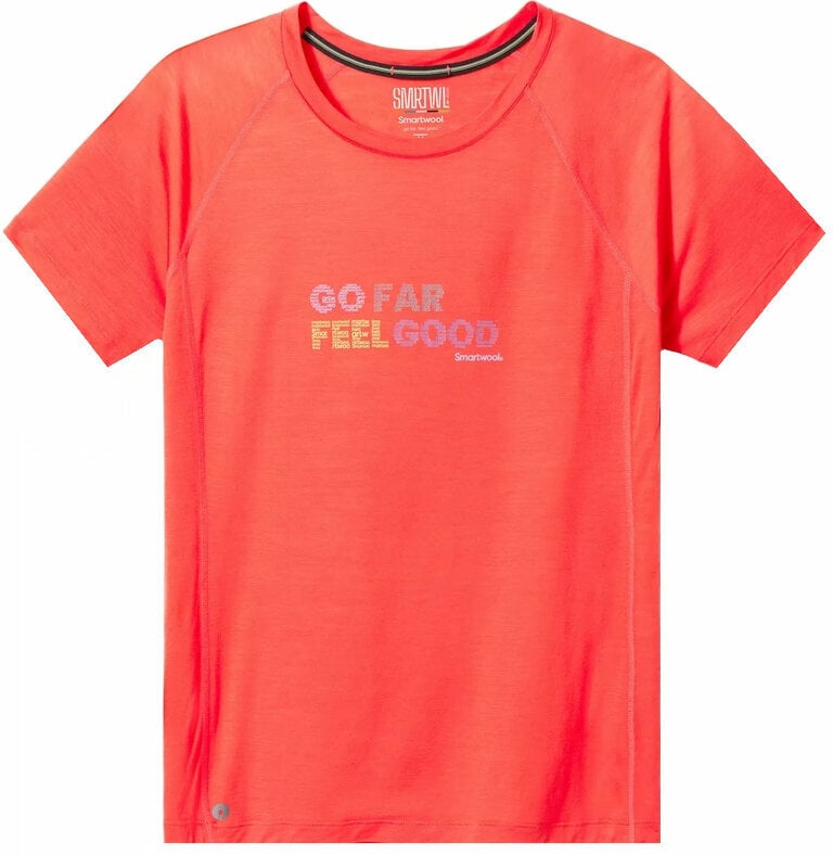 Outdoorové tričko Smartwool Women's Active Ultralite Go Far Feel Good Graphic Short Sleeve Tee Carnival M Outdoorové tričko