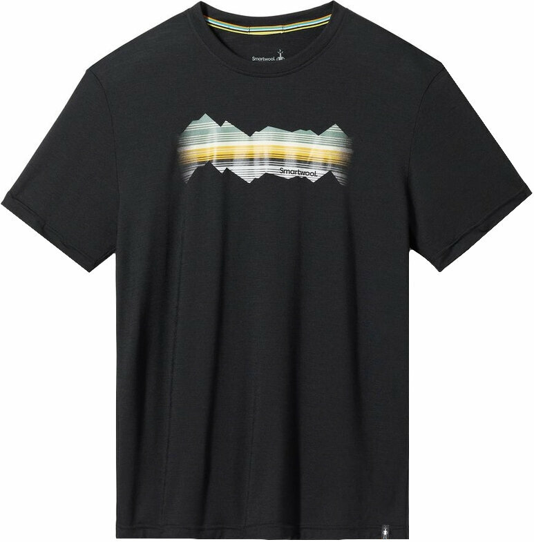 T-shirt de exterior Smartwool Mountain Horizon Graphic Short Sleeve Tee Black L T-Shirt