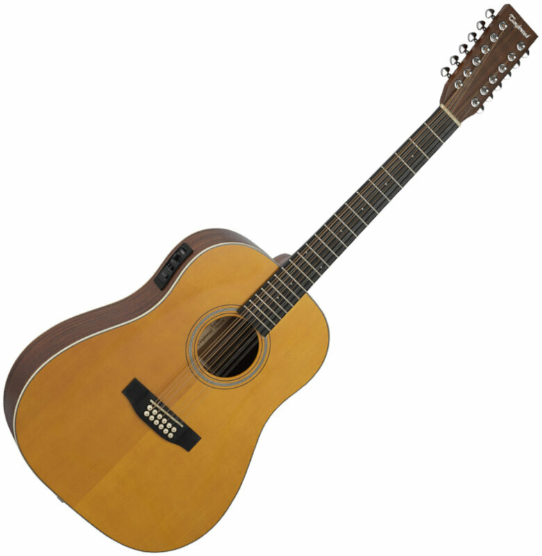 12-snarige elektrisch-akoestische gitaar Tanglewood TW40-12 SD AN E Antique Natural