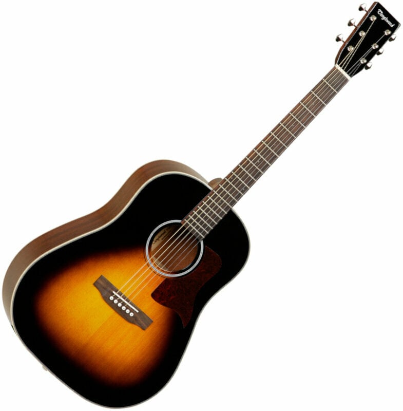 Dreadnought elektro-akoestische gitaar Tanglewood TW40 SD VS E Vintage Sunburst Gloss